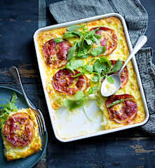 Flan de poireaux à la pancetta