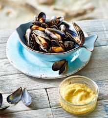 Muscheln mit Sahnesauce