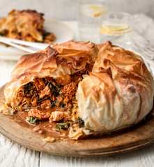 Chicken and Chorizo Filo Pie