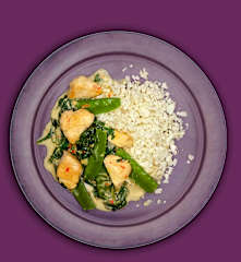 Hähnchencurry mit falschem Reis