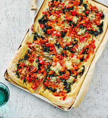 Spinat-Gorgonzola-Pizza