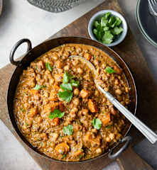 Indian-spiced Roast Butternut and Chickpea Curry