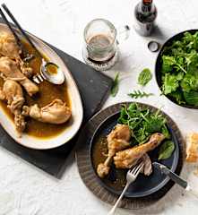 Pollo a la cerveza negra