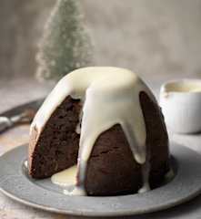 Triple-chocolate Christmas Pud