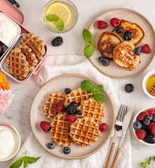 Bananowe gofry lub placki