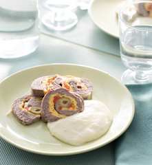 Aleta de ternera rellena con puré de patatas