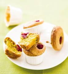 Muffin framboise-pistache