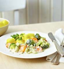 Rahmgemüse mit Kartoffeln