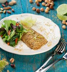 Branzino al lime e pistacchi