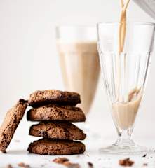 Smoothie et cookies aux graines de lin