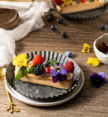 Tortine crema e ibisco