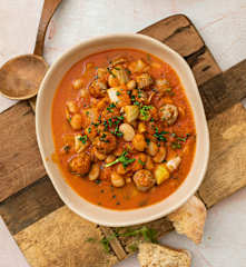 Bohnen-Cassoulet mit Salsiccia