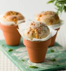 Pão em vasos