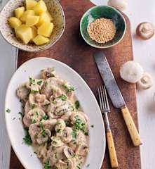 Schweinefilet mit Senfsauce und Kartoffeln (XXL)