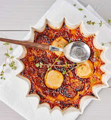 Flan poivron-chorizo-chèvre