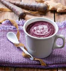 Vellutata di carote viola