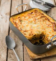 Lasanha de frango e espinafres