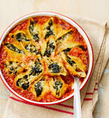 Gratin de conchiglioni aux blettes