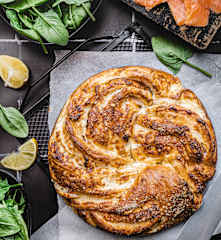 Babka salé au saumon fumé