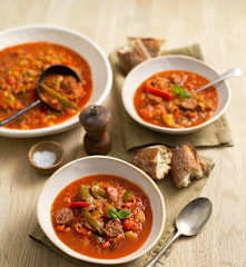 Leczo (røget pølseratatouille)