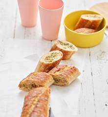 Baguete de atum, alcachofra e feijão-verde