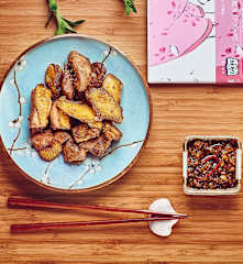 Pollo croccante con salsa di porri