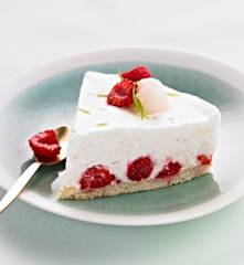 Bavarois litchis-framboises