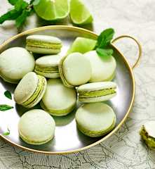 Macarons saveur mojito