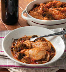 Pollo con salsa ai peperoni