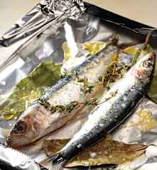 Sardinas en papillote