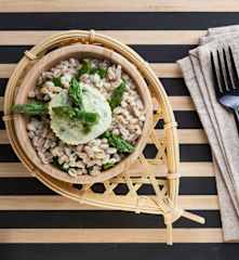 Farro asparagi e frittatina in forma