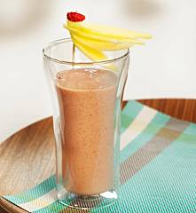 Smoothie de fresas y mango