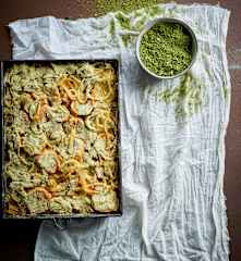 Empadão de batata-doce e bacalhau