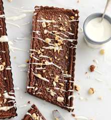 Tarte de chocolate e creme de avelã