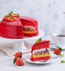 Pink velvet dort