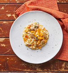 Risotto zucca e salsiccia
