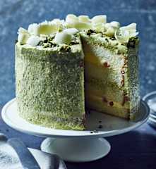 Weiße Schokoladen-Pistazien-Torte