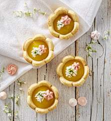 Cestini di frolla al cocco con curd al limone