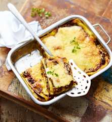 Lasagnes de canard confit aux pommes