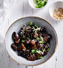 Berenjenas al miso al vacío