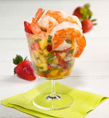 Strawberry, Pineapple Shrimp Cocktail
