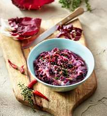 Sauce mit rotem Radicchio