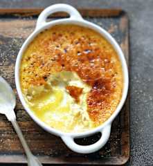 Crème brûlée à la compote de nectarine