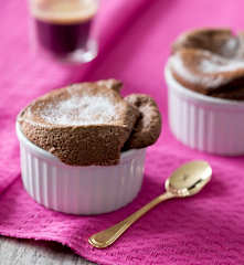 Chocolate mousse soufflés