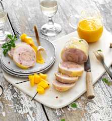 Galantine de poulet au foie gras