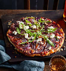 Tarte Tatin mit Zwiebeln und Baconjam