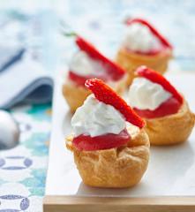 Choux vanille-fraise