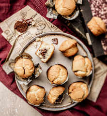Muffins à la pâte à tartiner