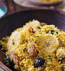 Farofa de flocos de milho com banana