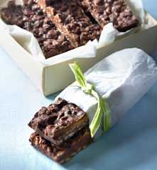 Barritas de chocolate y arroz inflado (sin gluten)